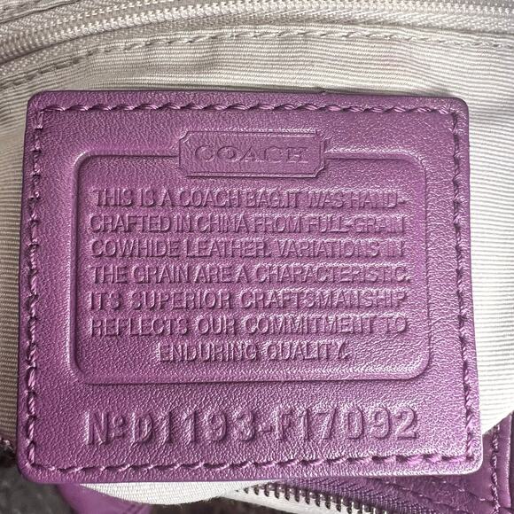 Y2K Coach Soho Lynn Purple Leather Hobo Shoulder Bag Handbag - Picture 13 of 13